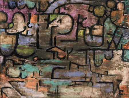 Apr&egrave;s l'inondation  - Paul Klee -  Huile sur carton 47,9 x 62,6 cm 1936  Fondation Beyeler, Riehen, Suisse