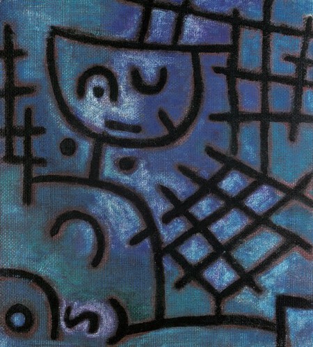 Attrap&eacute;  - Paul Klee -  Huile sur lin 55,2 x 50,1 cm 1940  Fondation Beyeler, Riehen, Suisse