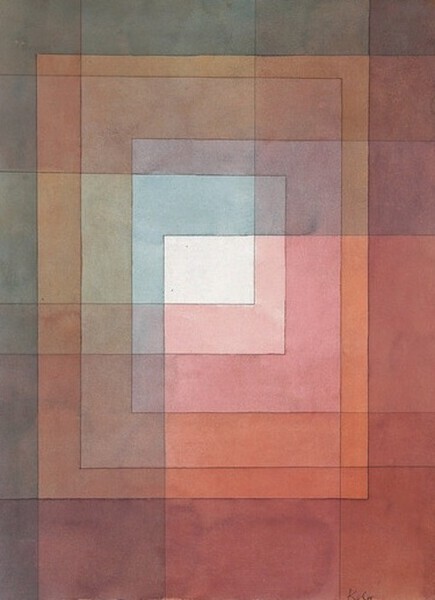 Blanc polyphoniquement serti - Paul Klee - Aquarelle sur papier 33,3 x 24,5 cm 1930  Centre Paul Klee, Berne, Suisse