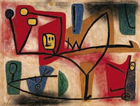 Exub&eacute;rance - Paul Klee - Huile et colle sur toile de jute 101 x 130 cm 1939  Centre Paul Klee, Berne, Suisse