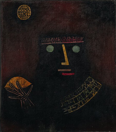 Le prince noir - Paul Klee - Huile sur toile noire 33 x 29 cm 1927  Kunstsammlung Nordrhein Westfalen, Düsseldorf, Allemagne