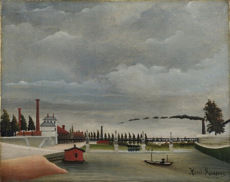 Vue de la passerelle de Passy (bords de la Seine) Henri Rousseau 1890-91 Huile sur toile 32,5 x 40 cm
