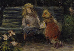 un coin du jardin de l'Hermitage &agrave; Pontoise (d&eacute;tail) - Camille Pissarro