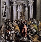Le Christ chassant les marchands du temple - Le Gr&eacute;co (version derni&egrave;re)